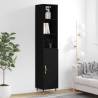 Highboard Black 34.5x34x180 cm Engineered Wood Colour black Quantity in Package 1 Model 1 door 