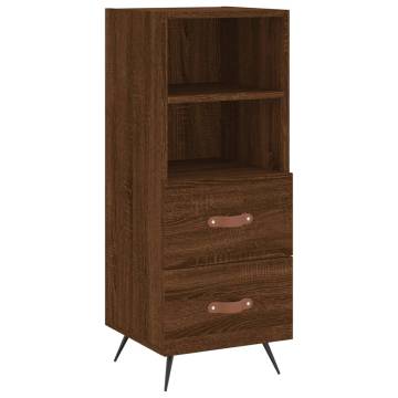 Stylish Highboard Brown Oak - 34.5x34x180 cm | HipoMarket