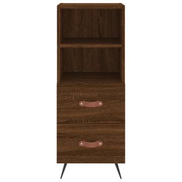 Stylish Highboard Brown Oak - 34.5x34x180 cm | HipoMarket