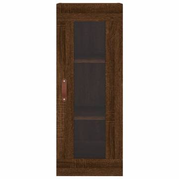 Stylish Highboard Brown Oak - 34.5x34x180 cm | HipoMarket