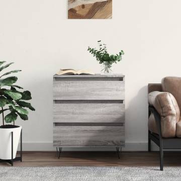 Stylish Grey Sonoma Sideboard - 60x35x70 cm | HipoMarket