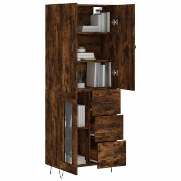 Highboard Smoked Oak - Stylish Storage Solution | HipoMarket