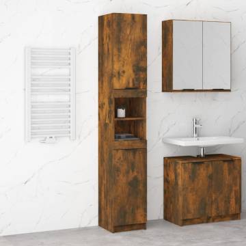 Bathroom Cabinet Smoked Oak - Stylish Storage Solution