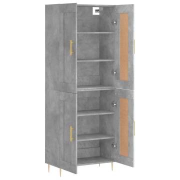 Elegant Highboard Concrete Grey - 69.5x34x180 cm | HipoMarket