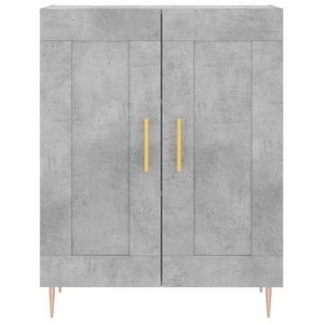 Elegant Highboard Concrete Grey - 69.5x34x180 cm | HipoMarket