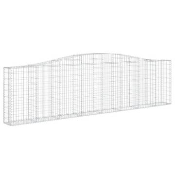 Arched Gabion Baskets - 6 pcs Galvanised Iron | HIPOMarket UK