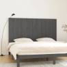 Wall Headboard Grey 204x3x110 cm Solid Wood Pine Colour grey Size 204 x 110 cm Quantity in Package 1 