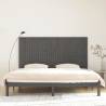 Grey Wall Headboard - Solid Pine Wood 204x3x110 cm | HipoMarket