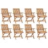 Folding Garden Chairs 8 pcs Solid Teak Wood Quantity in Package 8 Model with armrest Number of 1 