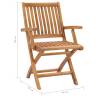 Folding Garden Chairs Set of 8 - Solid Teak Wood