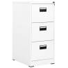 Filing Cabinet White 46x62x102.5 cm Steel Colour white Size 46 x 62 x 102.5 cm Quantity in Package 1 