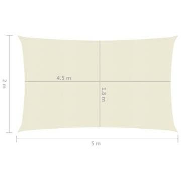 Sunshade Sail 160g/m² Cream - Perfect Outdoor Shade 2x5m