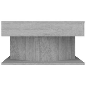 Stylish Grey Sonoma Coffee Table - 57x57x30 cm