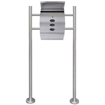 Modern Stainless Steel Mailbox on Stand | Hipomarket UK