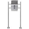 Modern Stainless Steel Mailbox on Stand | Hipomarket UK