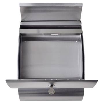 Modern Stainless Steel Mailbox on Stand | Hipomarket UK