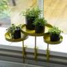 Esschert Design Plant Tray with Clamp Round Gold S Colour gold Size s 