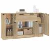 Stylish 3-Piece Sonoma Oak Sideboards - Hipomarket UK