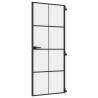 Interior Door Slim Black 83x201.5 cm - Tempered Glass & Aluminium