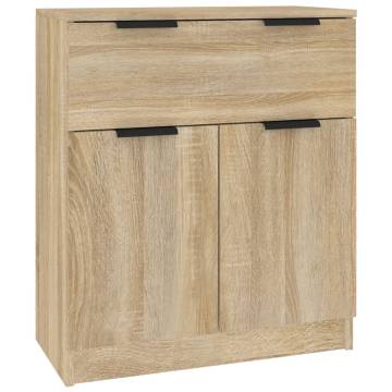 Stylish 3-Piece Sonoma Oak Sideboards - Hipomarket UK