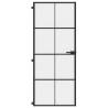 Interior Door Slim Black 83x201.5 cm - Tempered Glass & Aluminium