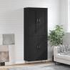 Highboard Black 69.5x34x180 cm Engineered Wood Colour black Quantity in Package 1 Model 2 doors 