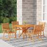 5 Piece Garden Dining Set Solid Wood Acacia Size 110 cm table length Number of 4 