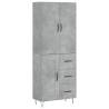 Highboard Concrete Grey 69.5x34x180 cm - Stylish Storage Solution