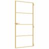 Interior Door Slim Golden 93x201.5 cm | Elegant Tempered Glass