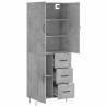 Highboard Concrete Grey 69.5x34x180 cm - Stylish Storage Solution