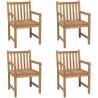 Outdoor Chairs 4 pcs Solid Teak Wood Quantity in Package 4 Number of 1 