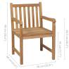 Outdoor Teak Wood Chairs Set - 4 pcs for Garden Relaxation