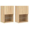 TV Cabinets with LED Lights - 2 Pcs Sonoma Oak | Hipo Market