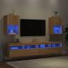 TV Cabinets with LED Lights - 2 Pcs Sonoma Oak | Hipo Market