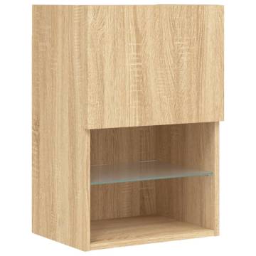 TV Cabinets with LED Lights - 2 Pcs Sonoma Oak | Hipo Market