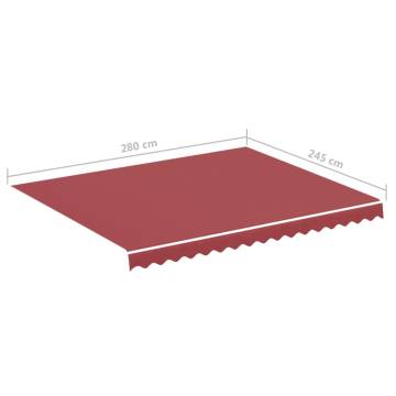 Replacement Awning Fabric Burgundy Red 3x2.5 m | Hipomarket