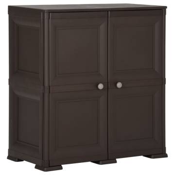 Plastic Cabinet 79x43x85.5 cm - Brown Wood Design