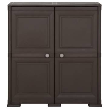 Plastic Cabinet 79x43x85.5 cm - Brown Wood Design