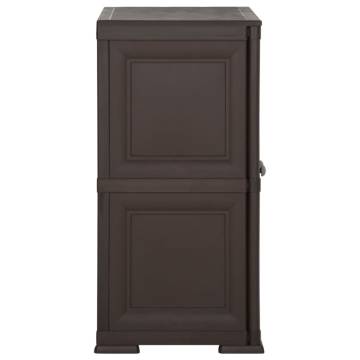 Plastic Cabinet 79x43x85.5 cm - Brown Wood Design