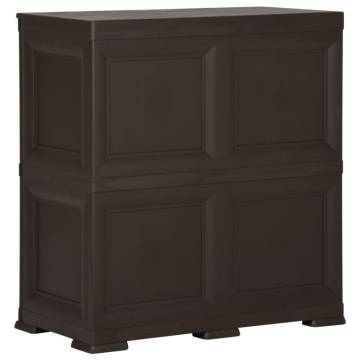 Plastic Cabinet 79x43x85.5 cm - Brown Wood Design