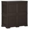 Plastic Cabinet 79x43x85.5 cm - Brown Wood Design