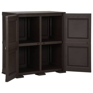 Plastic Cabinet 79x43x85.5 cm - Brown Wood Design