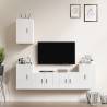 5 Piece TV Cabinet Set High Gloss White Engineered Wood Colour high gloss white Quantity in Package 5 