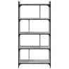 5-Tier Grey Sonoma Bookcase | Stylish & Durable Storage