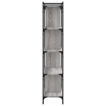 5-Tier Grey Sonoma Bookcase | Stylish & Durable Storage