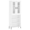 Stylish Highboard in White - 69.5x34x180 cm | Hipomarket