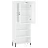 Stylish Highboard in White - 69.5x34x180 cm | Hipomarket