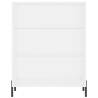 Stylish Highboard in White - 69.5x34x180 cm | Hipomarket