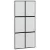 Sliding Door Black 102.5x205 cm | Tempered Glass & Aluminium