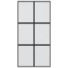 Sliding Door Black 102.5x205 cm | Tempered Glass & Aluminium